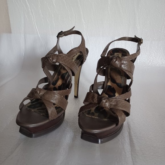 Bebe Brown High Heels 10M - Picture 10 of 15